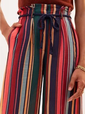 Farm Rio for anthropology NWT stripped pants women’s size L